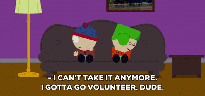 Voluntariado, South Park.