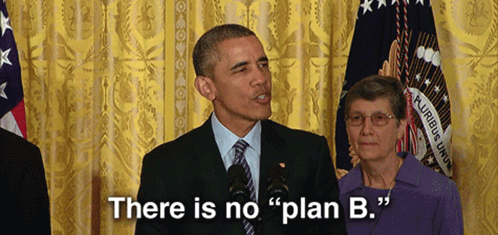 Barack Obama, plan B.