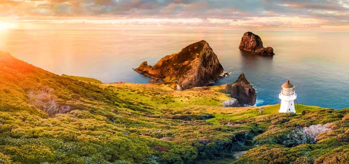 Los mejores atardeceres: Bahía de las Islas, Nueva Zelanda.