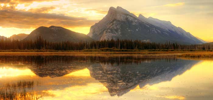 Los mejores atardeceres: Parque nacional Banff, Canadá.