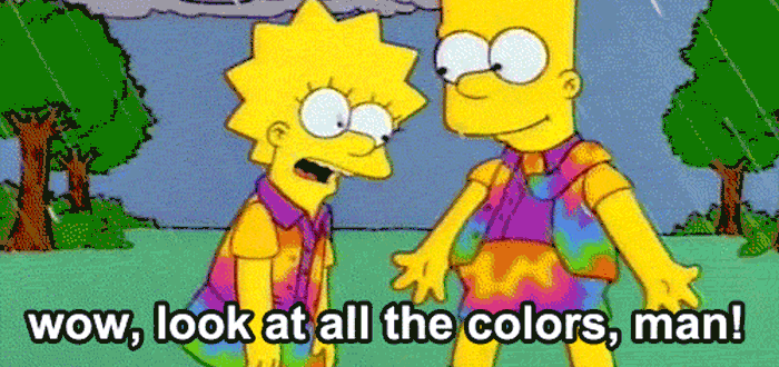 Los Simpsons, uniformes de colores.